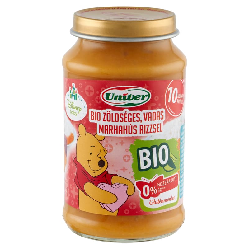 Univer disney BIO Zöldséges, vadas marhahús rizzsel bébiétel 10 hónapos kortól