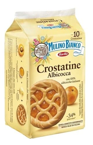 Mulino Bianco Crostatine apricot-Shortcrust pastry snack with apricot filling