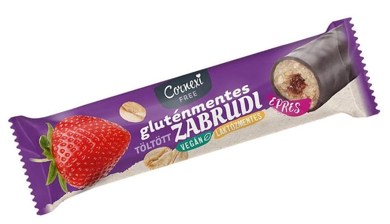 Oaty Roll - Gluten free oat bar with strawberry filling and cocoa coating