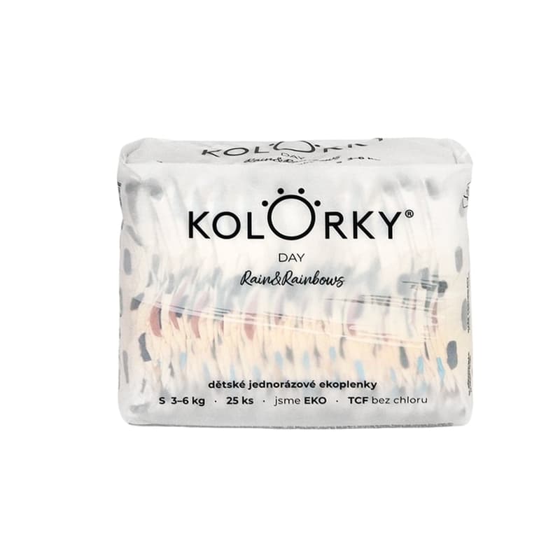 Kolorky Day Eső&Szivárvány Öko pelenka M (5-8kg) 3-as méret