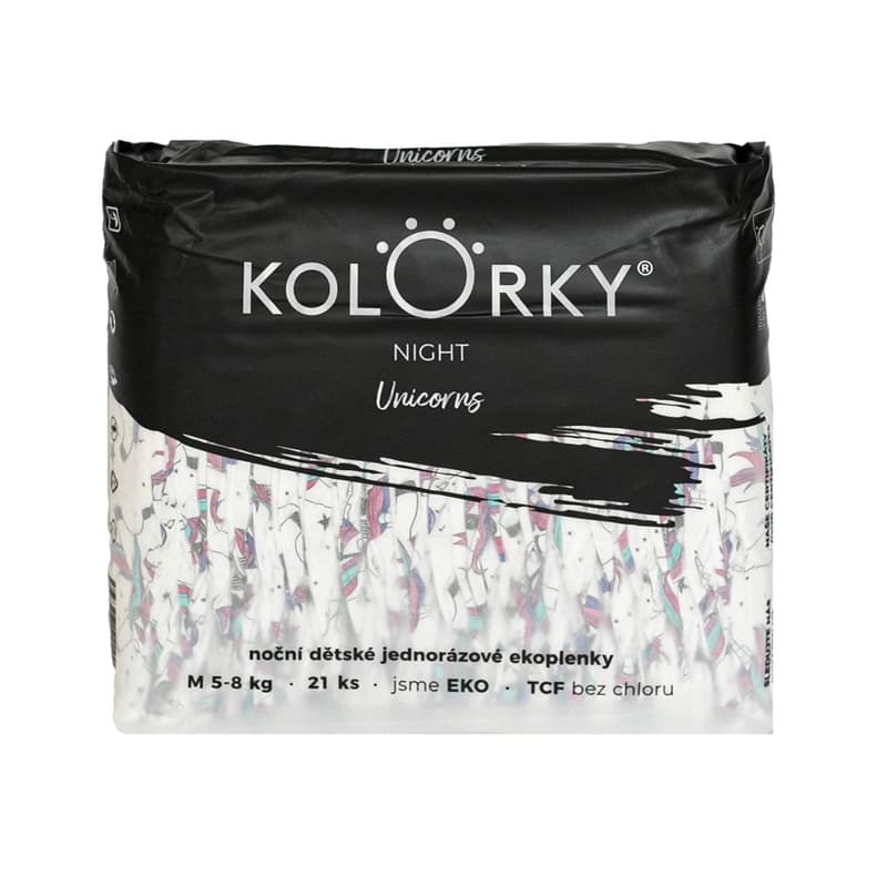 Kolorky Night Unikornis Öko pelenka XL (12-16kg) 5-ös méret