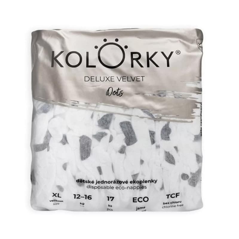 Kolorky Delux Konfetti Party Öko pelenka XL (12-16kg) 5-ös méret