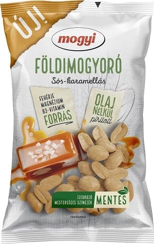 MOGYI PEANUTS DRY ROASTED SALTED CARAMELL FLAVOURED 130G