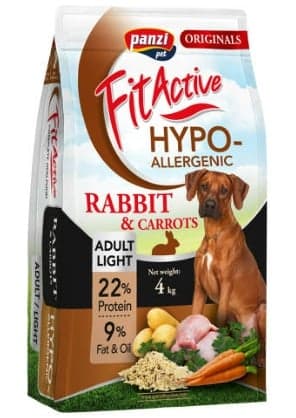 FitActive Originals Adult Light hipoallergén száraztáp súlyproblémás felnőtt kutyáknak, nyúl-répa