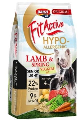 FitActive Originals Senior/Light hipoallergén száraztáp idős kutyáknak, bárány-tavaszi zöldség