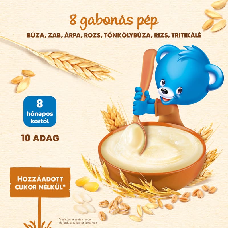 Nestlé 8 gabonás pép8 hónapos kortól