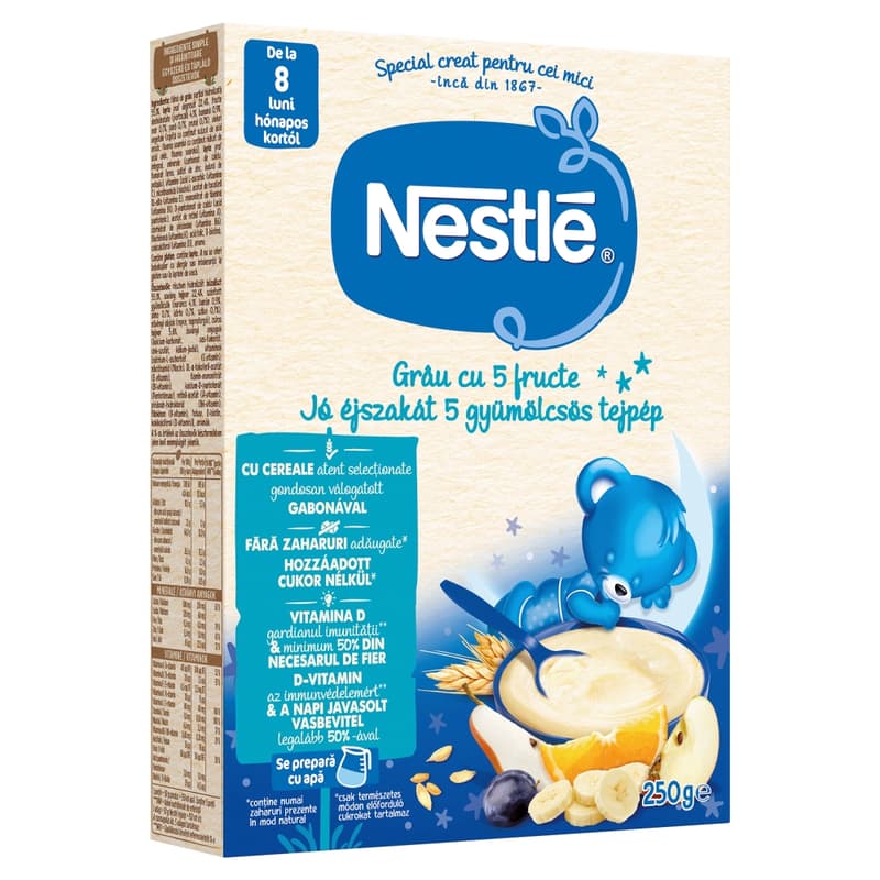 Nestlé Jó éjszakát 5 gyümölcsös tejpép 8 hónapos kortól