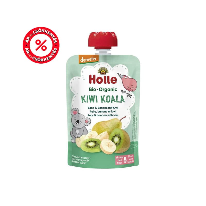 Holle Bio Kiwi Koala - Tasak körte és banán kiwivel 8 hónapos kortól demeter