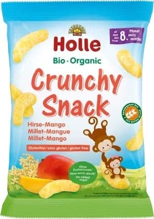 Holle Bio Köles-mangó baba snack 8 hónapos kortól