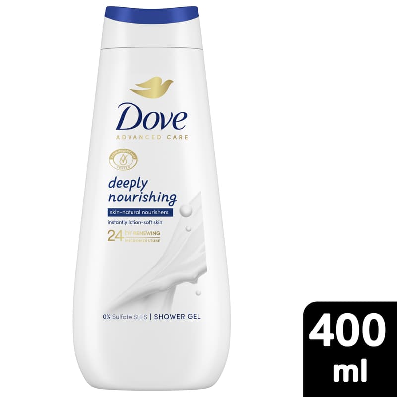 Dove Advanced Care Deeply Nourishing női krémtusfürdő, 400 ml