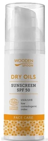 Wooden Spoon ORGANIC CERTIFIED FACE SUNSCREEN LOTION “DRY OILS” SPF 50