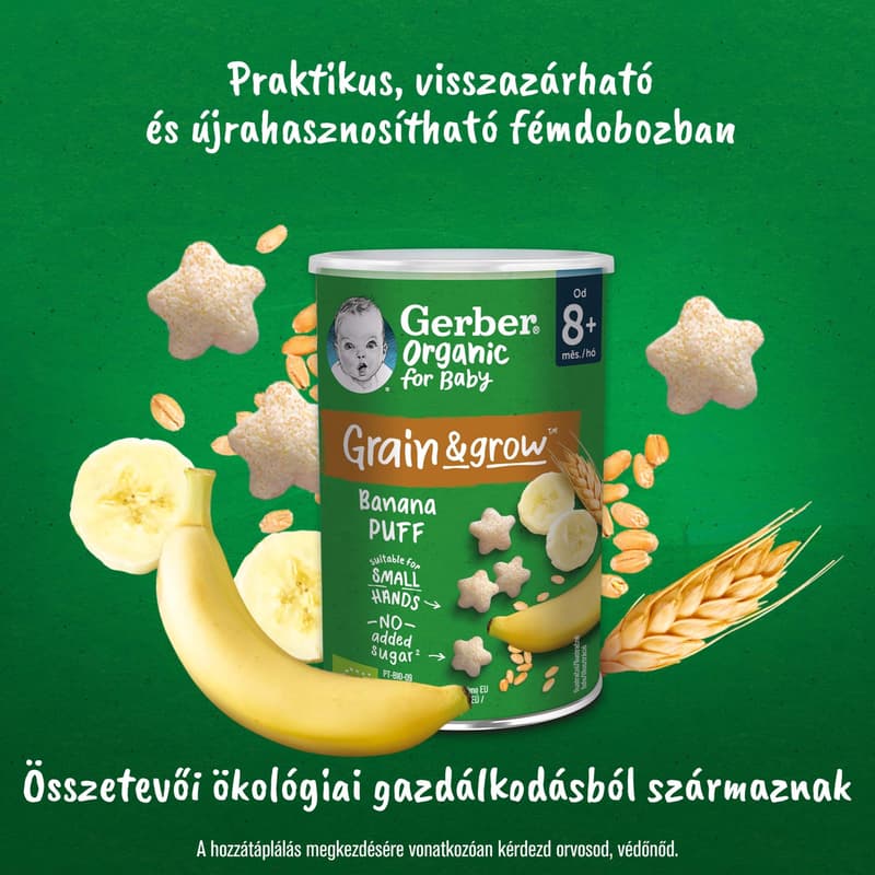 Gerber banános bio gabonasnack