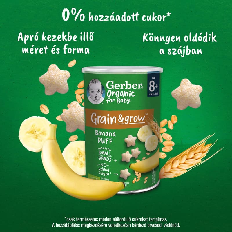 Gerber banános bio gabonasnack