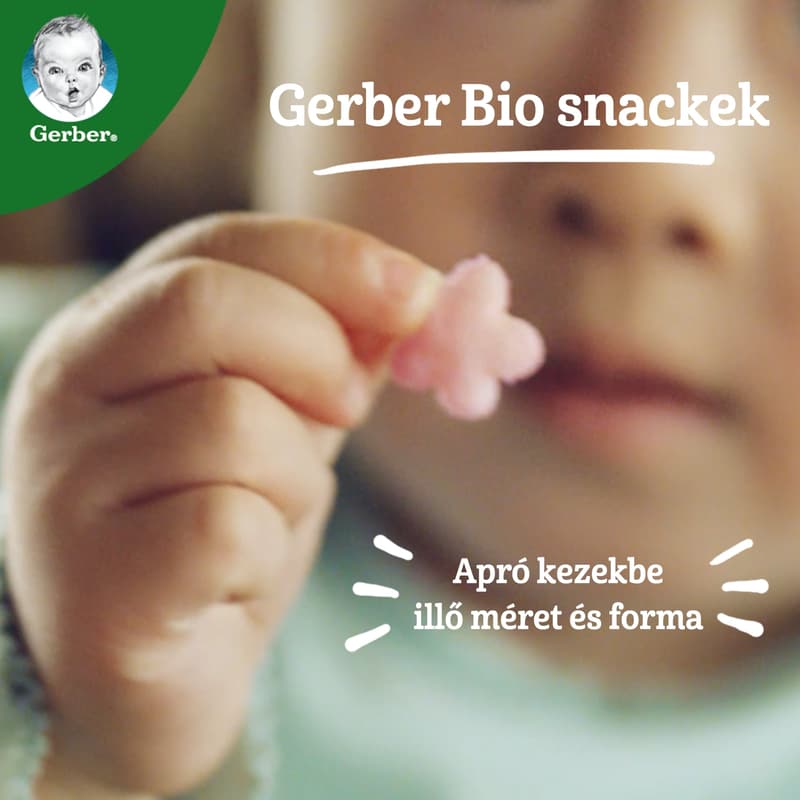 Gerber banános-málnás bio gabonasnack