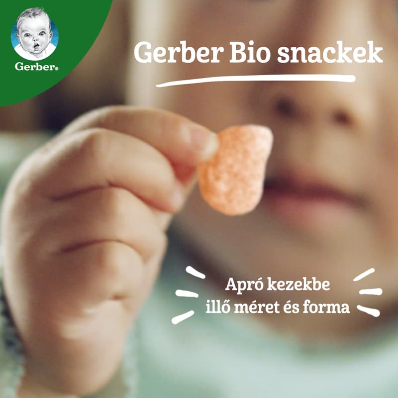 Gerber sárgarépás búza- és zabsnack 10 hónapos kortól, 35 g