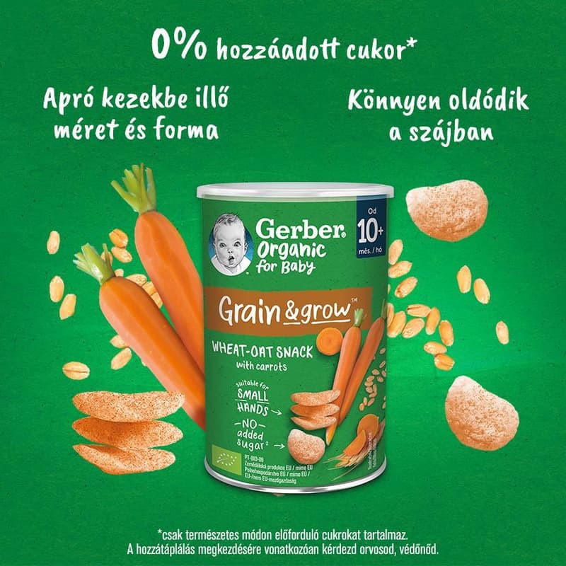 Gerber carrot wheat and oat snack from 10 months, 35 g