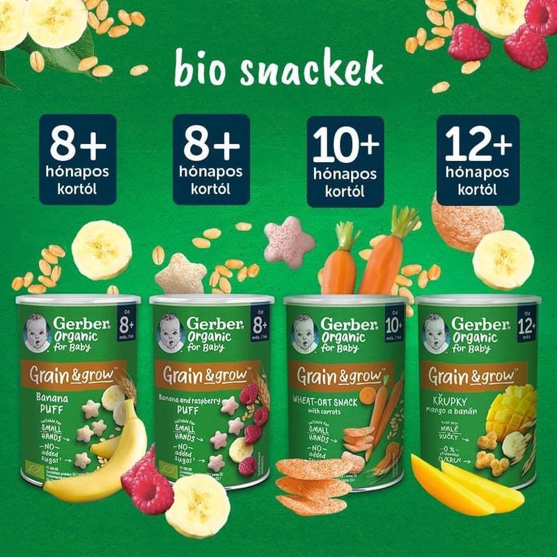 Gerber carrot wheat and oat snack from 10 months, 35 g