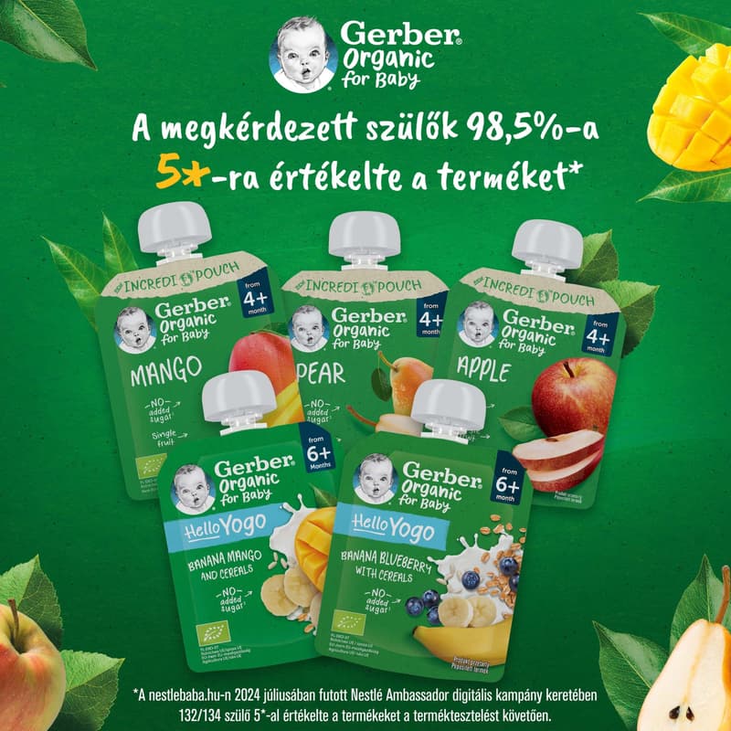 Gerber Bio alma gyümölcspüré