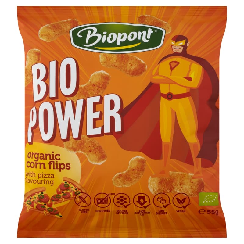 Biopont Bio Power bio gluténmentes extrudált kukorica pizza ízesítéssel