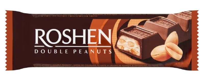 Roshen tejcsokoládé szelet dupla földimogyorós