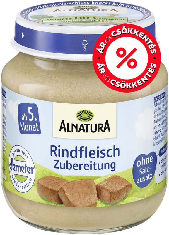 Alnatura BIO marhahús pép 5 hónapos kortól