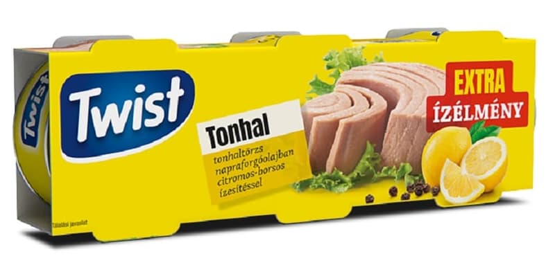 Twist tuna chunks in oil with lemon and pepper 3x80g/3*52g