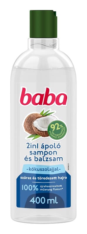 Baba 2in1 shampoo and conditioner for dry and broken hair with coconut oil