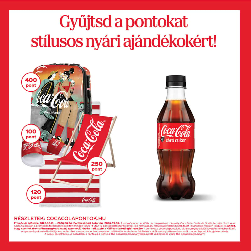 Coca-Cola zéró cukor colaízű energiamentes szénsavas üdítőital édesítőszerekkel