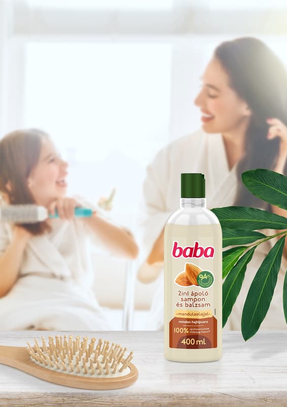 Baby 2in1 shampoo and conditioner for all hair types with almond oil
