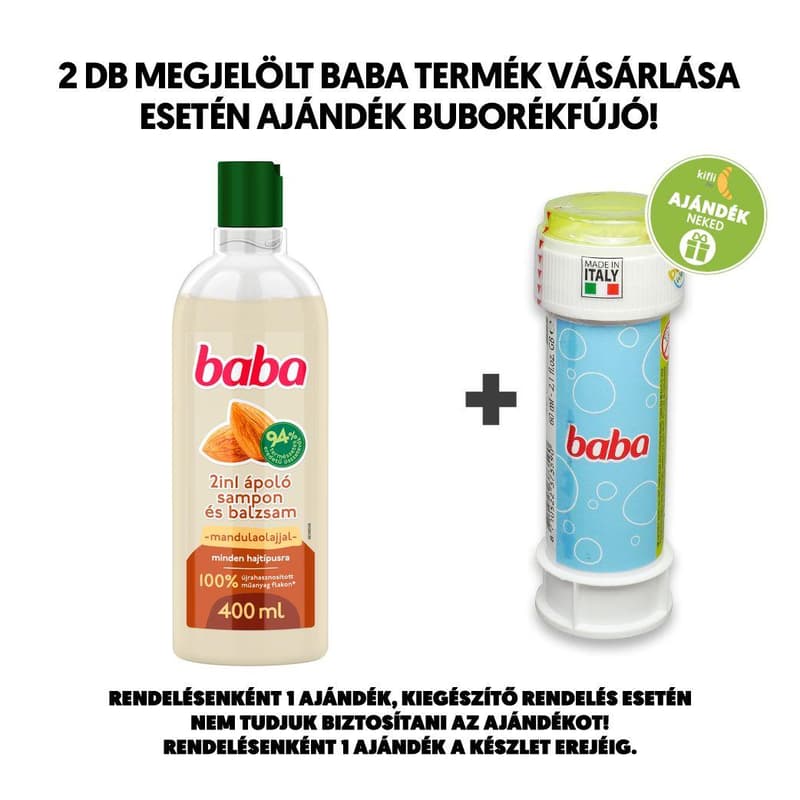 Baby 2in1 shampoo and conditioner for all hair types with almond oil