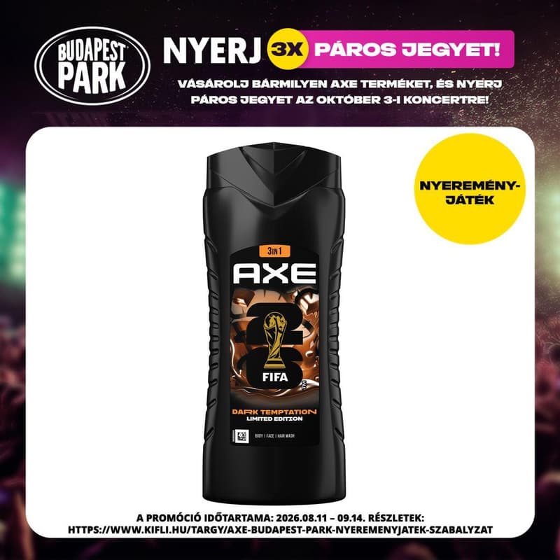 AXE Dark Temptation tusfürdő, 400ml