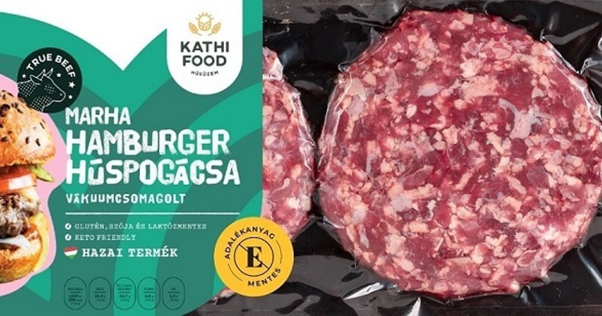 Magyar tarka növendék marha hamburger húspogácsa