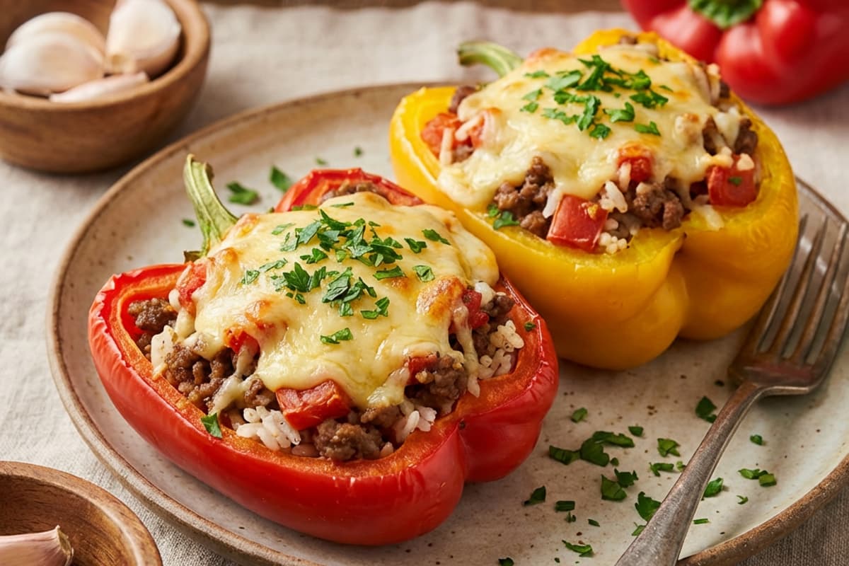 Darált marhahússal töltött kaliforniai paprika