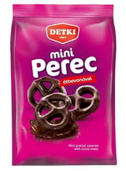 Detki mini cocoa pretzels completely dipped in food coloring
