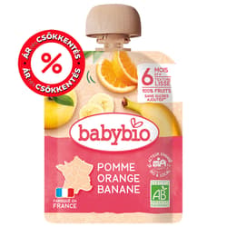 Babybio Apple Orange Banana pouch 90g 6m+
