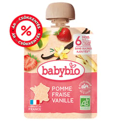 Babybio Apple Strawberry Vanilla pouch 90g 6m+