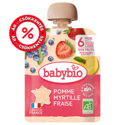 Babybio Apple Blueberry Strawberry pouch 90g 6m+