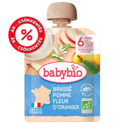 BabyBio Brassé Cow's milk Apple Orange Blossom Pouch 85g 6m+
