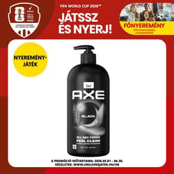 AXE Black 3 in 1 Shower Gel for Body, Face, Hair 900 ml