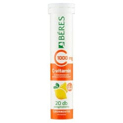 Béres C-vitamin 1000 mg cukormentes pezsgőtabletta citrom 20 db