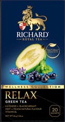 RICHARD green tea in sachets, RELAX, 20 pcs