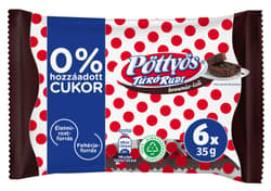 Pöttyös Túró Rudi brownie flavour, 0% added sugar (6×35G)
