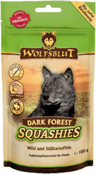 Wolfsblut Dark Forest puha jutalomfalat kutyáknak vadhússal és édesburgonyával 100 g