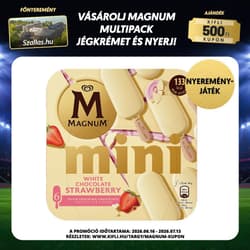 Magnum Mini Multipack Jégkrém Fehér Csokoládé Eper