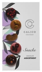 CALICO Snacks - mini csokoládé tallér/drazsé válogatás (ét-, tej-, fehér-, ruby mártócsokoládéval)