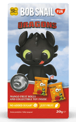 Bob Snail Mango fruit rolls with Dragon game