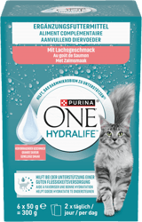 PURINA ONE HYDRALIFE complementery petfood for adult cats flavoured with salmon 6x50g