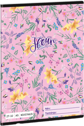 Ars Una 2732, négyzethálós A/5 Füzet Fleur  (5366)