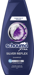Schauma Shampoo Silver Reflex 350ml, with Pro-Vitamin B5 & Purple Pigments, Haircare Shampoo for Grey, White or Blond Colored Hair, Vegan* Shampoo