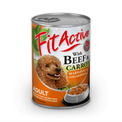 FitActive Dog konzerv marha-répa